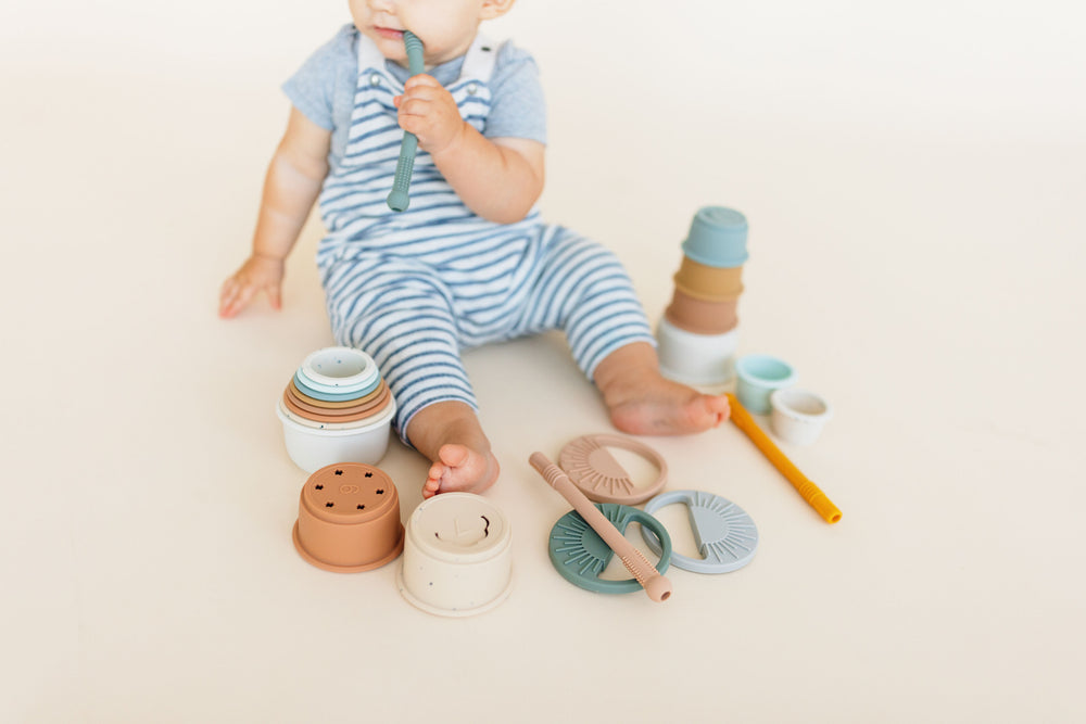 2 pack | Silicone Magic Teething Wand  - Slate Sage + Second Color ☼